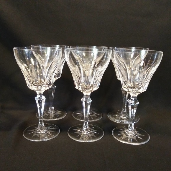 Villeroy & Bock Other - 6 Vintage Villeroy & Bock Crystal White Wine Glasses in Parzival